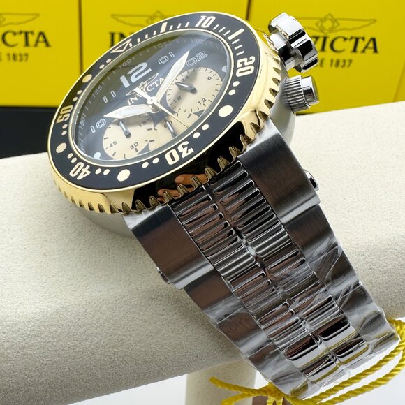 NEW Invicta Pro Diver Men's Watch 52MM Black Dial Chronograph Stainless Steel - Picture 9 of 9